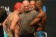 Dec 27, 2013; Las Vegas, NV, USA; UFC President Dana White (center) looks on as Chris Leban and Uriah Hall (right) face off for their UFC Middleweight Bout on December 28 at the MGM Grand Garden Arena. Mandatory Credit: Jayne Kamin-Oncea-USA TODAY Sports