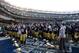 NEW YORK, NY - DECEMBER 28: The Notre Dame Fighting Irish salute fans after winning against the Rutgers Scarlet Knights in the New Era Pinstripe Bowl at Yankee Stadium on December 28, 2013 in the Bronx borough of New York City. (Photo by Jeff Zelevansky/Getty Images)