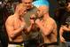 Dec 27, 2013; Las Vegas, NV, USA; UFC President Dana White looks on as Dennis Siver (left) and Manvel Gamburyan face off for their UFC Middleweight Bout on December 28 at the MGM Grand Garden Arena. Mandatory Credit: Jayne Kamin-Oncea-USA TODAY Sports