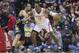 Dec 28, 2013; Houston, TX, USA; Houston Rockets power forward Dwight Howard (12) controls the ball during the first quarter as New Orleans Pelicans power forward Ryan Anderson (33) defends at Toyota Center. Mandatory Credit: Troy Taormina-USA TODAY Sports