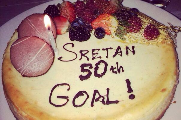 Edin Dzeko Scores His 50th Goal for Manchester City, Delicious Cake Is Served