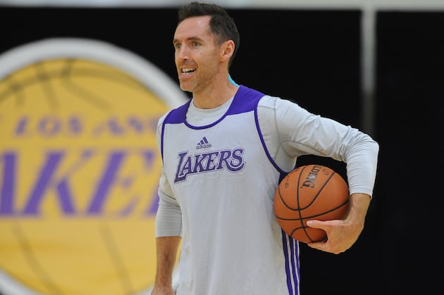Steve Nash Participates in Shooting Drills After Morning Shootaround