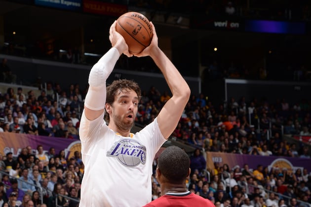 Gasol out for Lakers Again Sunday, Still Battling Upper Respiratory Infection