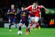 BARCELONA, SPAIN - DECEMBER 05: Lionel Messi of FC Barcelona duels for the ball with Nemanja Matic of SL Benfica during the UEFA Champions League Group G match between FC Barcelona and SL Benfica at Nou Camp on December 5, 2012 in Barcelona, Spain. (Photo by David Ramos/Getty Images)