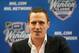 ANN ARBOR, MI - DECEMBER 31: Captain Dion Phaneuf #3 of the Toronto Maple Leafs attends a press conference to announce his 7-year contract extension with the Maple Leafs at the start of the 2014-15 NHL season prior to the 2014 Bridgestone NHL Winter Classic team practice session on December 31, 2013 at Michigan Stadium in Ann Arbor, Michigan. (Photo by Eliot J. Schechter/NHLI via Getty Images)