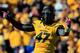 COLUMBIA, MO - OCTOBER 19: Defensive lineman Kony Ealy #47 of the Missouri Tigers reacts after a sack of quarterback Tyler Murphy #3 of the Florida Gator sduring the game at Faurot Field/Memorial Stadium on October 19, 2013 in Columbia, Missouri. (Photo by Jamie Squire/Getty Images)