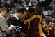 Dec 31, 2013; Indianapolis, IN, USA; Cleveland Cavaliers point guard Kyrie Irving (2) is helped off the court after being injured during the third quarter against the Indiana Pacers at Bankers Life Fieldhouse. The Pacers won 91-76. Mandatory Credit: Pat Lovell-USA TODAY Sports