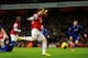 LONDON, ENGLAND - JANUARY 01: Nicklas Bendtner of Arsenal scores their first goal during the Barclays Premier League match between Arsenal and Cardiff City at Emirates Stadium on January 1, 2014 in London, England. (Photo by Shaun Botterill/Getty Images)