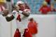 Jan 1, 2014; Jacksonville, FL, USA; Nebraska Cornhuskers quarterback Tommy Armstrong Jr. (4) throws a pass before the start of their game against the Georgia Bulldogs at EverBank Field . Mandatory Credit: Phil Sears-USA TODAY Sports