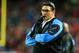 Dec 29, 2013; Atlanta, GA, USA; Carolina Panthers head coach Ron Rivera stands on the sidelines in the second half against the Atlanta Falcons at the Georgia Dome. The Panthers won 21-20. Mandatory Credit: Daniel Shirey-USA TODAY Sports