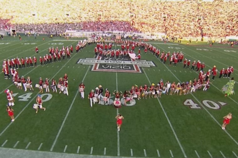 Stanford Band Forms 'Snapchat' Logo During Rose Bowl Halftime Show