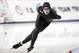 Jan 1, 2014; Kearns, UT, USA; Third place finisher Patrick Meek competes in the men's 10,000 meter during the U.S. Olympic speedskating trials at Utah Olympic Oval. Mandatory Credit: Jim Urquhart-USA TODAY Sports