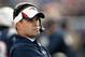 Oct 27, 2013; Foxborough, MA, USA; New England Patriots offensive coordinator Josh McDaniels looks on against the Miami Dolphins during the first quarter at Gillette Stadium. Mandatory Credit: Winslow Townson-USA TODAY Sports