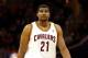 CLEVELAND, OH - DECEMBER 26: Andrew Bynum #21 of the Cleveland Cavaliers looks on during the game against the Atlanta Hawks at Quicken Loans Arena on December 26, 2013 in Cleveland, Ohio. NOTE TO USER: User expressly acknowledges and agrees that, by downloading and/or using this photograph, user is consenting to the terms and conditions of the Getty Images License Agreement. (Photo by Mike Lawrie/Getty Images)