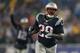 FOXBORO, MA - DECEMBER 29: LeGarrette Blount #29 of the New England Patriots scores a touchdown as Tom Brady #12 of the New England Patriots reacts during a game with the Buffalo Bills at Gillette Stadium on December 29, 2013 in Foxboro, Massachusetts. (Photo by Jim Rogash/Getty Images)