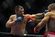 May 19, 2012; San Jose, CA, USA; Gesias Cavalcante (right) fights Isaac Vallie-Flagg (left) during the lightweight bout of the Strikeforce World Grand Prix at HP Pavilion. Mandatory Credit: Kyle Terada-USA TODAY Sports