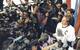 INGLEWOOD, CA - MARCH 23: Center Wayne Gretzky #99 of the Los Angeles Kings is surrounded by photographers after breaking the all-time NHL goal scoring record in the game against the Vancouver Canucks. Gretzky''s 802nd career goal beat the previous record set by Gordie Howe. (Photo by Al Bello/Getty Images)