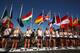 MELBOURNE, AUSTRALIA - MARCH 16: Grid girls hold the national flags of all of drivers nationalities before the Australian Formula One Grand Prix at the Albert Park Circuit on March 16, 2008 in Melbourne, Australia. (Photo by Mark Thompson/Getty Images)