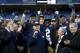 NEW YORK, NY - DECEMBER 28: Head coach Brian Kelly of the Notre Dame Fighting Irish celebrates winning against the Rutgers Scarlet Knights in the New Era Pinstripe Bowl at Yankee Stadium on December 28, 2013 in the Bronx borough of New York City. (Photo by Jeff Zelevansky/Getty Images)