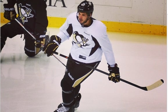 Instagram: Pyatt Joins Pens for 1st Morning Skate