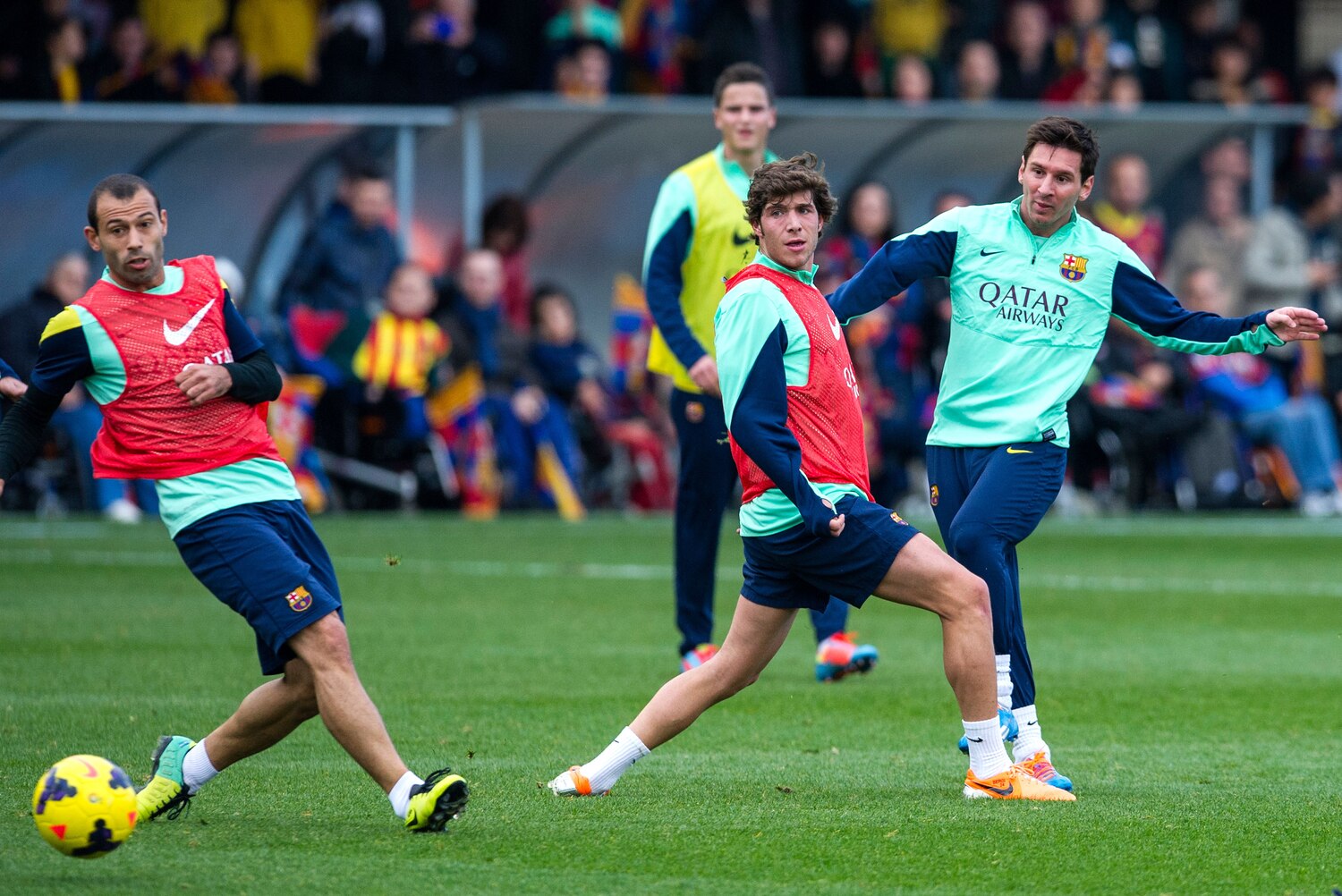 Video: Lionel Messi Scores Hat-Trick in Open Barcelona Training Session