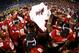 CHARLOTTE, NC - DECEMBER 07: The Florida State Seminoles celebrate on the field after defeating the Duke Blue Devils 45-7 in the ACC Championship game at Bank of America Stadium on December 7, 2013 in Charlotte, North Carolina. (Photo by Streeter Lecka/Getty Images)