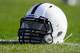 Nov 16, 2013; University Park, PA, USA; General view of a Penn State Nittany Lions helmet prior to the game against the Purdue Boilermakers at Beaver Stadium. Mandatory Credit: Rich Barnes-USA TODAY Sports