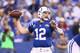 INDIANAPOLIS, IN - DECEMBER 15: Andrew Luck #12 of the Indianapolis Colts throws a pass during the NFL game against the Houston Texans at Lucas Oil Stadium on December 15, 2013 in Indianapolis, Indiana. (Photo by Andy Lyons/Getty Images)