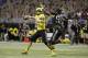 Jan 4, 2014; San Antonio, TX, USA; East defensive lineman Jalyn Holmes (90) is pressured by East defensive lineman Jalyn Holmes (90) during U.S. Army All-American Bowl high school football game at the Alamodome. Mandatory Credit: Soobum Im-USA TODAY Sports