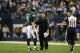 ARLINGTON, TX - DECEMBER 29: Nick Foles #9 talks to head coach Chip Kelly of the Philadelphia Eagles during the second half of their game against the Dallas Cowboys at Cowboys Stadium on December 29, 2013 in Arlington, Texas. (Photo by Ronald Martinez/Getty Images)