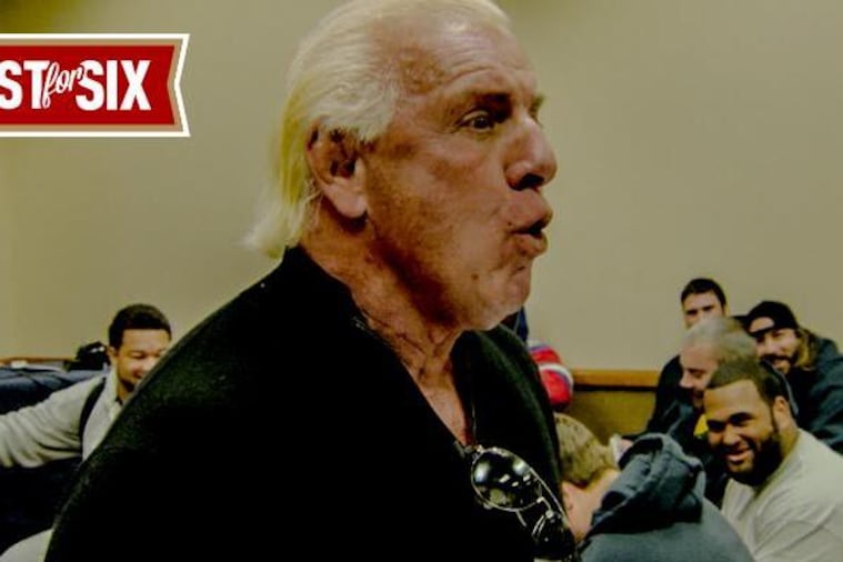 Pro Wrestling Legend Ric Flair Spoke to the 49ers Before Their Wild Card Game