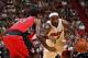 MIAMI, FL - JANUARY 5: LeBron James #6 of the Miami Heat handles the ball against the Toronto Raptors at the American Airlines Arena in Miami, Florida on Jan. 5, 2014. NOTE TO USER: User expressly acknowledges and agrees that, by downloading and/or using this photograph, user is consenting to the terms and conditions of the Getty Images License Agreement. Mandatory copyright notice: Copyright NBAE 2014 (Photo by Issac Baldizon/NBAE via Getty Images)