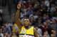 Jan 3, 2014; Denver, CO, USA; Denver Nuggets point guard Nate Robinson (10) reacts to a play in the fourth quarter against the Memphis Grizzlies at the Pepsi Center. The Nuggets won 111-108. Mandatory Credit: Isaiah J. Downing-USA TODAY Sports