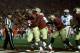 PASADENA, CA - JANUARY 06: Running back Devonta Freeman #8 of the Florida State Seminoles celebrates after a three-yard rush for a touchdown against the Auburn Tigers in the second quarter of the 2014 Vizio BCS National Championship Game at the Rose Bowl on January 6, 2014 in Pasadena, California. (Photo by Stephen Dunn/Getty Images)
