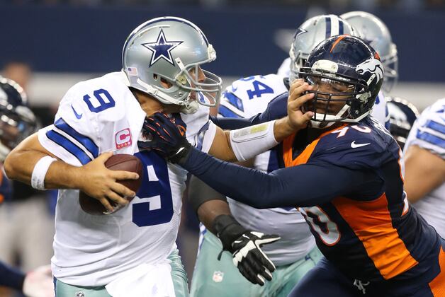 Broncos' DE Shaun Phillips Gets Three Playoff Tips from Son