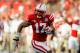 LINCOLN, NE - SEPTEMBER 7: Cornerback Ciante Evans #17 of the Nebraska Cornhuskers heads to the end zone after an interception during their game against the Southern Miss Golden Eagles at Memorial Stadium on September 7, 2013 in Lincoln, Nebraska. (Photo by Eric Francis/Getty Images)