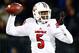 EAST HARTFORD, CT - NOVEMBER 08: Teddy Bridgewater #5 of the Louisville Cardinals drops back to throw a pass against the Connecticut Huskies at Rentschler Field in the first quarter during the game on November 8, 2013 in East Hartford, Connecticut. (Photo by Jared Wickerham/Getty Images)
