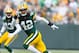 Nov 4, 2012; Green Bay, WI, USA; Green Bay Packers safety Morgan Burnett (42) during the game against the Arizona Cardinals at Lambeau Field. The Packers defeated the Cardinals 31-17. Mandatory Credit: Jeff Hanisch-USA TODAY Sports