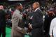 BOSTON, MA - DECEMBER 11: Rajon Rondo #9 of the Boston Celtics shakes hands with head coach Doc Rivers of the Los Angeles Clippers after the game on December 11, 2013 at the TD Garden in Boston, Massachusetts. NOTE TO USER: User expressly acknowledges and agrees that, by downloading and or using this photograph, User is consenting to the terms and conditions of the Getty Images License Agreement. Mandatory Copyright Notice: Copyright 2013 NBAE (Photo by Brian Babineau/NBAE via Getty Images)