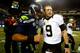 SEATTLE, WA - DECEMBER 02: Quarterback Russell Wilson #3 of the Seattle Seahawks and quarterback Drew Brees #9 of the New Orleans Saints meet on the field after the Seattle Seahawks defeated the New Orleans Saints 34-7 in a game at CenturyLink Field on December 2, 2013 in Seattle, Washington. (Photo by Jonathan Ferrey/Getty Images)
