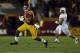 LOS ANGELES, CA - NOVEMBER 16: Tight end Xavier Grimble #86 of the USC Trojans carries the ball against the Stanford Cardinal at Los Angeles Coliseum on November 16, 2013 in Los Angeles, California. (Photo by Jeff Gross/Getty Images)