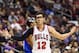 Nov 2, 2013; Philadelphia, PA, USA; Chicago Bulls guard Kirk Hinrich (12) questions a call during the fourth quarter against the Philadelphia 76ers at Wells Fargo Center. The Sixers defeated the Bulls 107-104. Mandatory Credit: Howard Smith-USA TODAY Sports