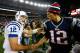 FOXBORO, MA - NOVEMBER 18: Andrew Luck #12 of the Indianapolis Colts shakes hands with Tom Brady #12 of the New England Patriots following their game on November 18, 2012 at Gillette Stadium in Foxboro, Massachusetts. (Photo by Jared Wickerham/Getty Images)