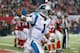 ATLANTA, GA - DECEMBER 29: Cam Newton #1 of the Carolina Panthers celebrates a touchdown against the Atlanta Falcons at Georgia Dome on December 29, 2013 in Atlanta, Georgia. (Photo by Kevin C. Cox/Getty Images)