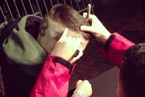 Instagram: Stewart Inks Kid's Shaved Dome