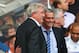 LONDON, ENGLAND - AUGUST 18: Hull City manager Steve Bruce talks with Chelsea manager Jose Mourinho during the Barclays Premier League match between Chelsea and Hull City at Stamford Bridge on August 18, 2013 in London, England. (Photo by Clive Mason/Getty Images)