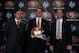 SAN FRANCISCO, CA - JANUARY 07: Jim Harbaugh poses for a picture with President and CEO of the San Francisco 49ers, Jed York, (left) and general manager Trent Baalk following a press conference where Harbaugh was introduced as the new San Francisco 49ers head coach at the Palace Hotel on January 7, 2011 in San Francisco, California. (Photo by Ezra Shaw/Getty Images)