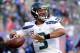 Dec 15, 2013; East Rutherford, NJ, USA; Seattle Seahawks quarterback Russell Wilson (3) before the game against the New York Giants at MetLife Stadium. Mandatory Credit: Robert Deutsch-USA TODAY Sports