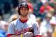 KANSAS CITY, MO - AUGUST 25: Bryce Harper #34 of the Washington Nationals bats during the game against the Kansas City Royals at Kauffman Stadium on August 25, 2013 in Kansas City, Missouri. (Photo by Jamie Squire/Getty Images)