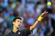 MELBOURNE, AUSTRALIA - JANUARY 27: Novak Djokovic of Serbia serves in his men's final match against Andy Murray of Great Britain during day fourteen of the 2013 Australian Open at Melbourne Park on January 27, 2013 in Melbourne, Australia. (Photo by Julian Finney/Getty Images)